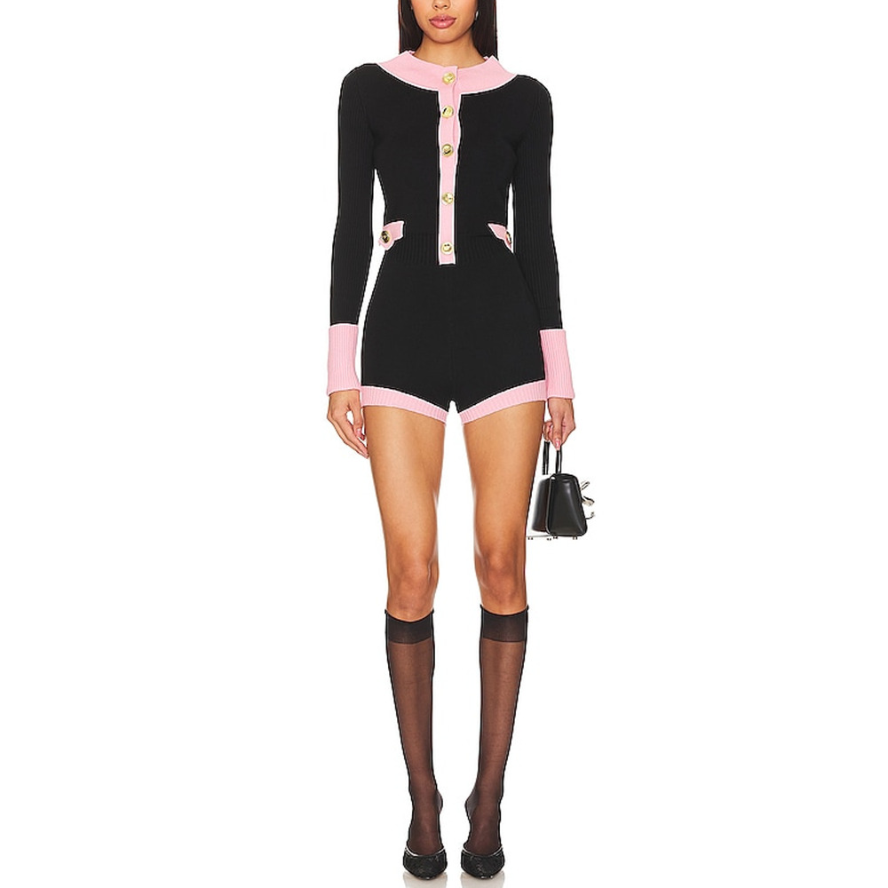 Nana Jacqueline 'Matilda' Black Knit Jumpsuit Size S